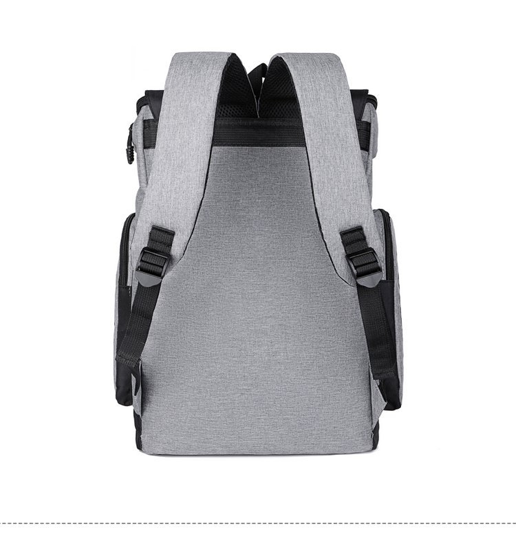 Foto 6 pulgar | Mochila Impermeable Gris para Laptop-Venta Internacional