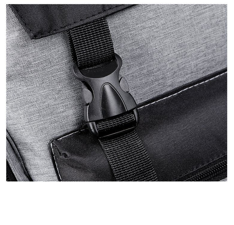 Foto 8 pulgar | Mochila Impermeable Gris para Laptop-Venta Internacional
