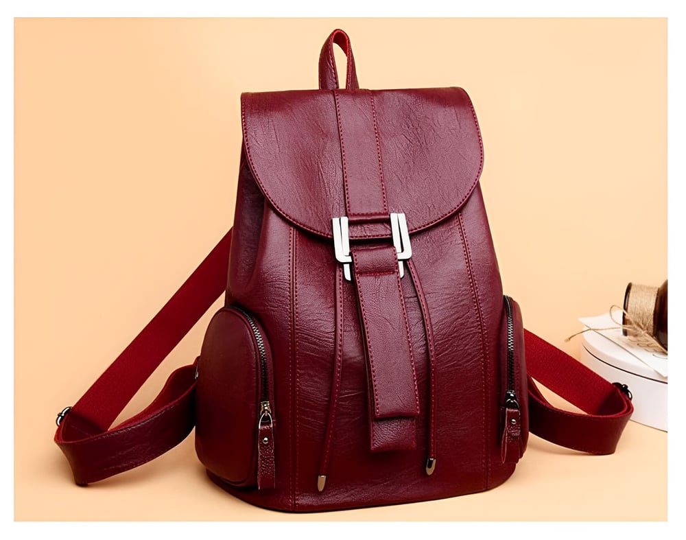 Foto 3 pulgar | Mochila de Cuero Pu de Gran Tamaño con Hermoso Diseño - Venta Internacional