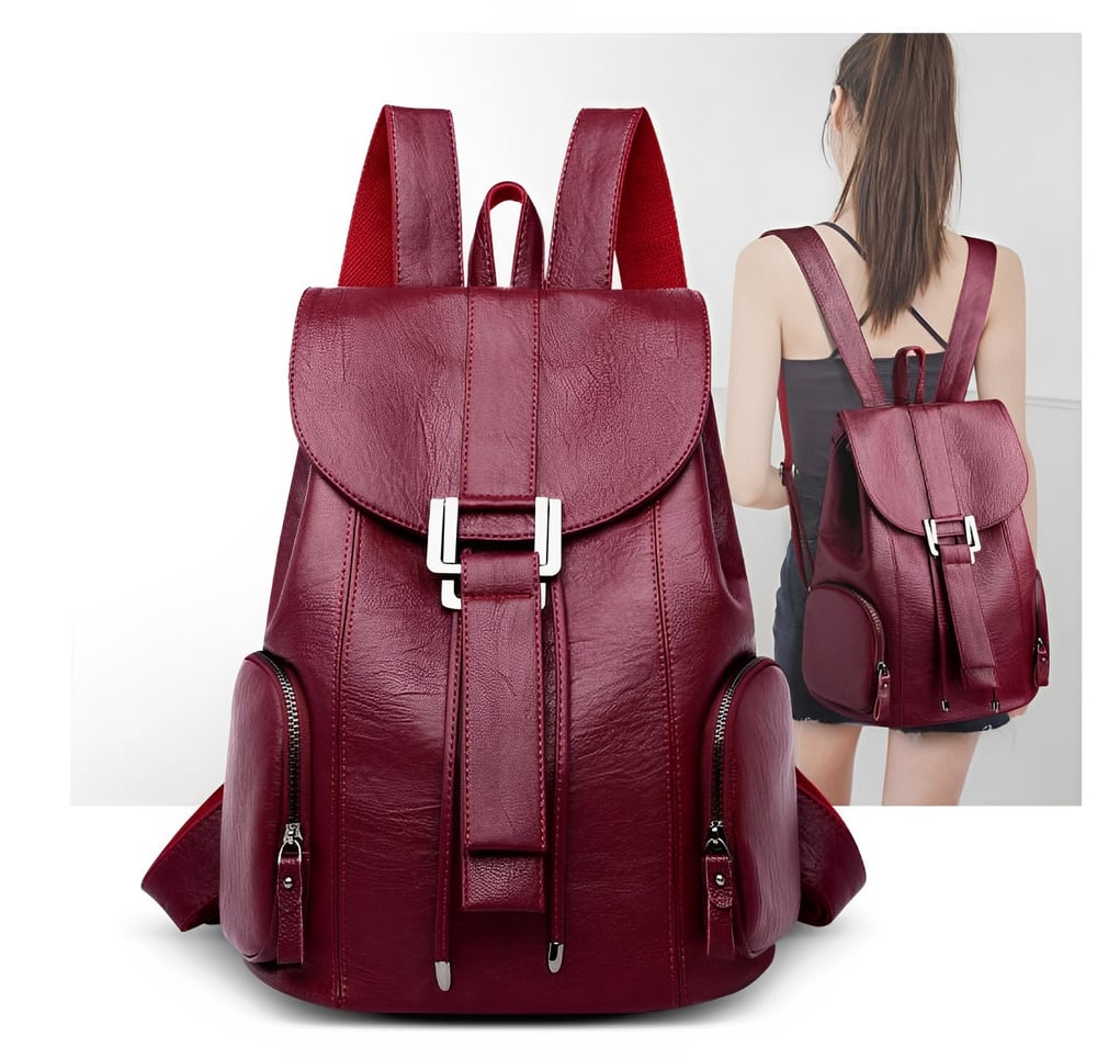 Foto 4 pulgar | Mochila de Cuero Pu de Gran Tamaño con Hermoso Diseño - Venta Internacional