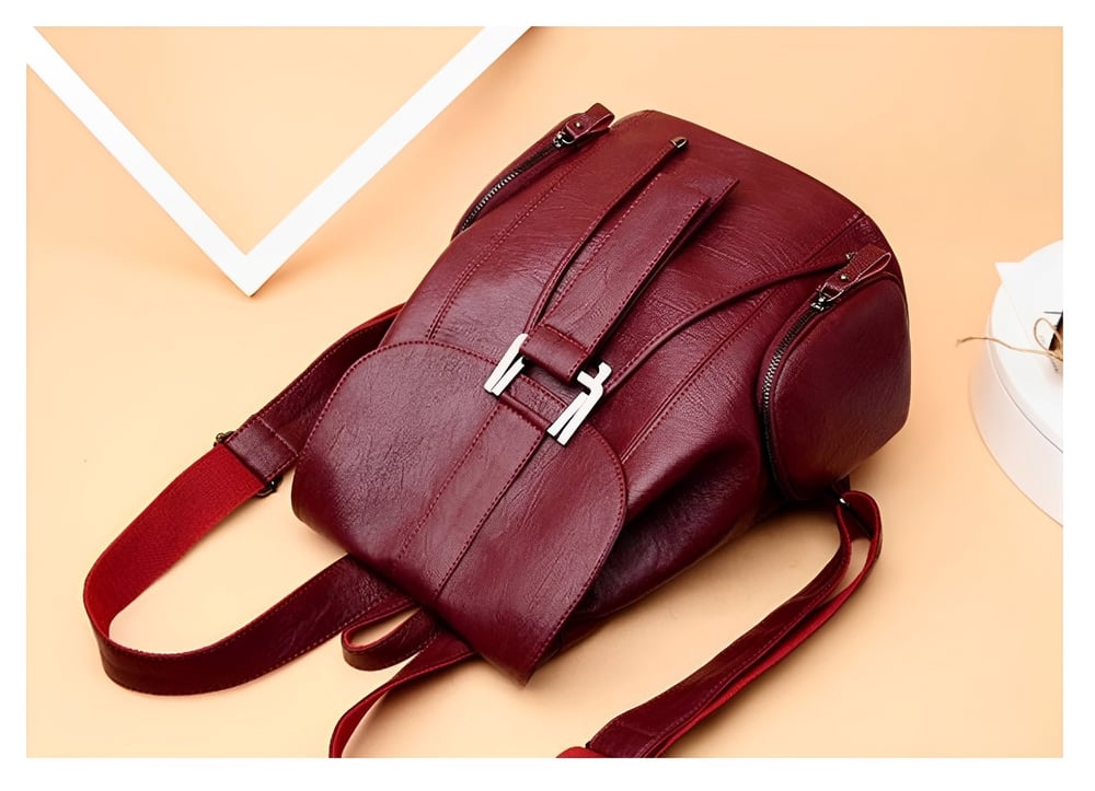 Foto 5 pulgar | Mochila de Cuero Pu de Gran Tamaño con Hermoso Diseño - Venta Internacional