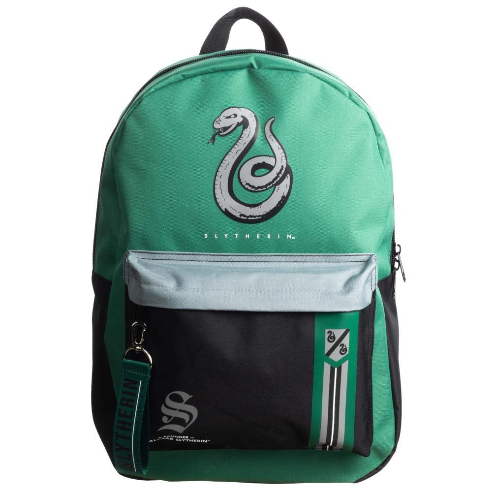 Mochila Bioworld Harry Potter Hogwarts Casa Slytherin - Venta Internacional