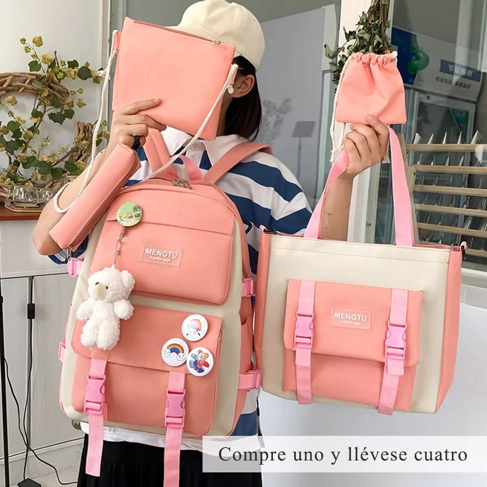 Foto 2 | Mochila Colgante 5 En 1 De Gran Capacidad Para Niñas - Venta Internacional