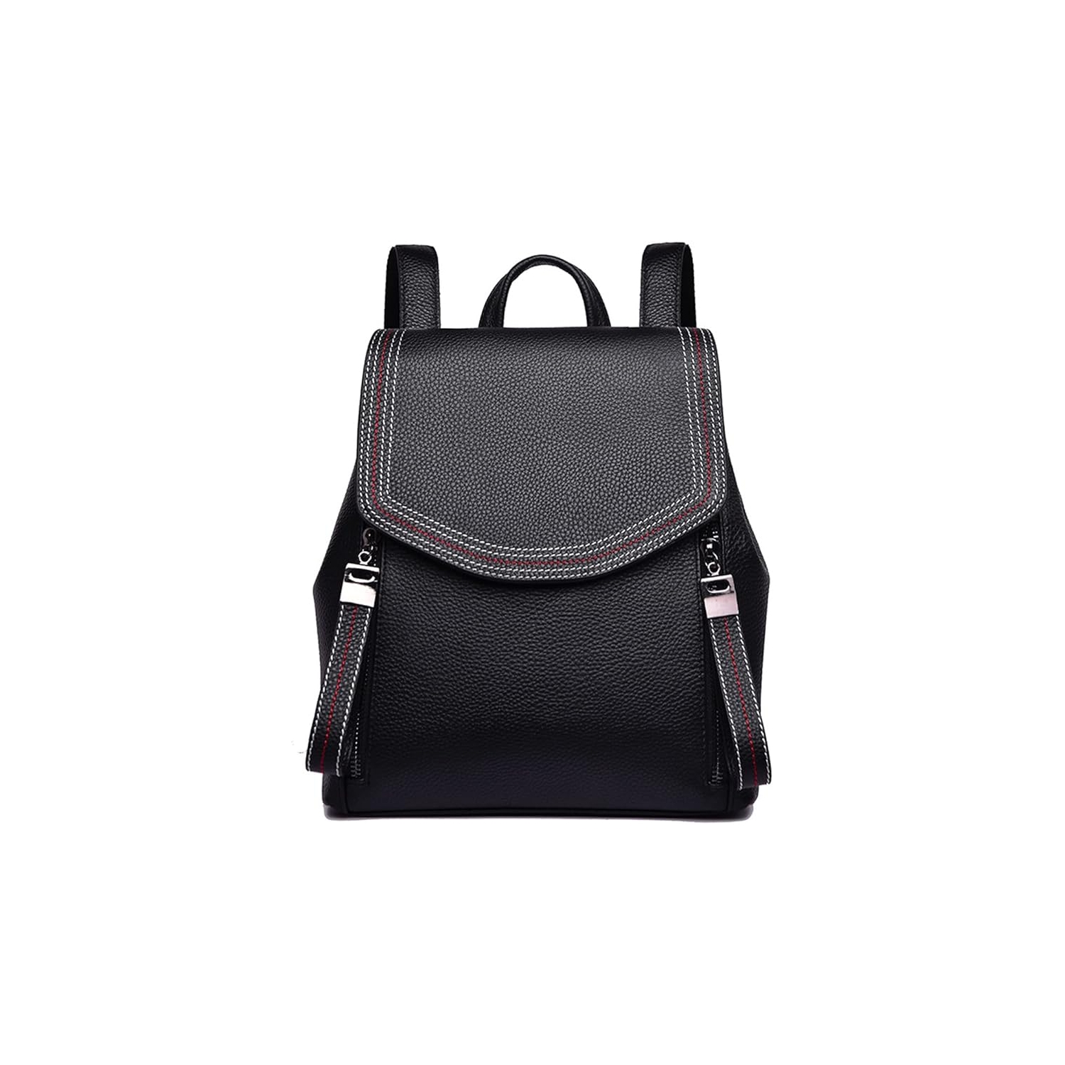 Foto 2 pulgar | Mochila American Crew Negra de Piel Auténtica - Venta Internacional