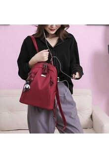 Foto 6 | Mochila Tipo Cartera Antirrobo Impermeable Roja 31x23x13 Cm - Venta Internacional