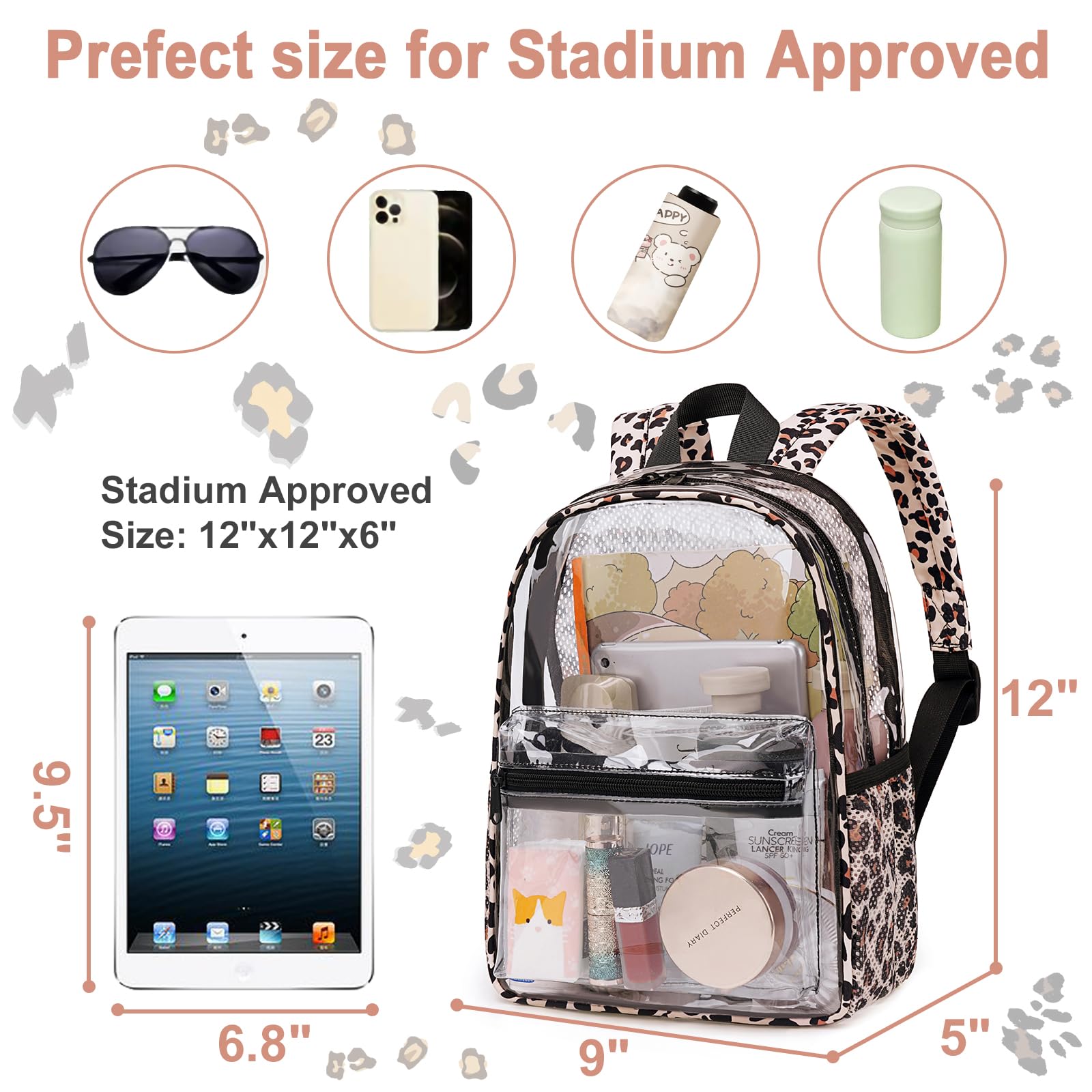 Foto 4 | Mochila Btoop Transparente Aprobada por Mini Stadium - Venta Internacional
