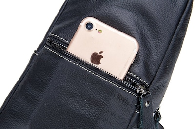 Foto 4 | Bandolera Negra para Hombre-Venta Internacional