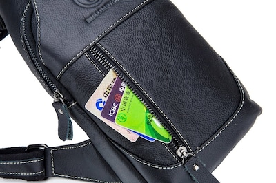 Foto 5 | Bandolera Negra para Hombre-Venta Internacional