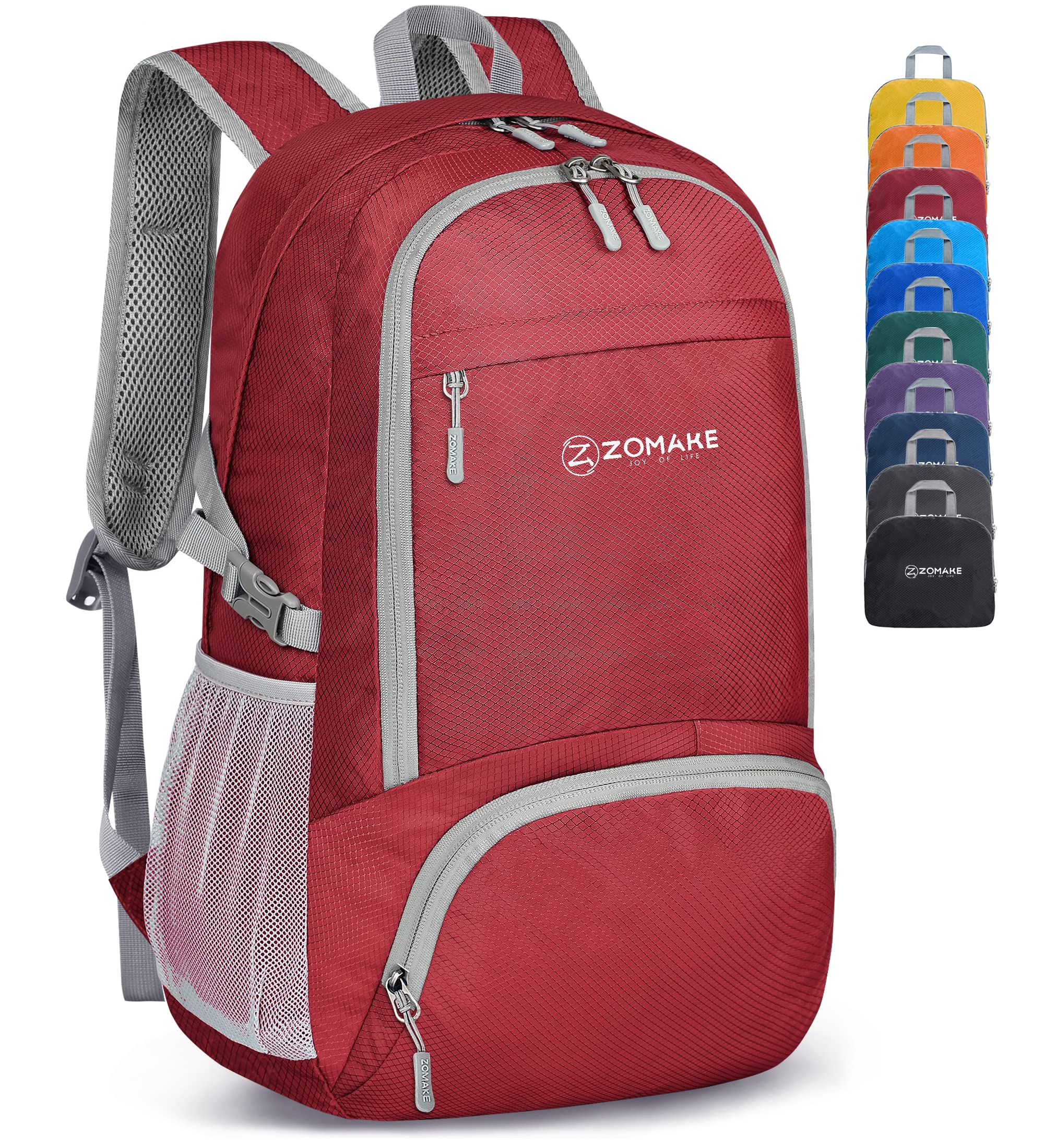 Foto 2 pulgar | Mochila Zomake Ligera Y Plegable 30 L Resistente Al Agua, Roja - Venta Internacional