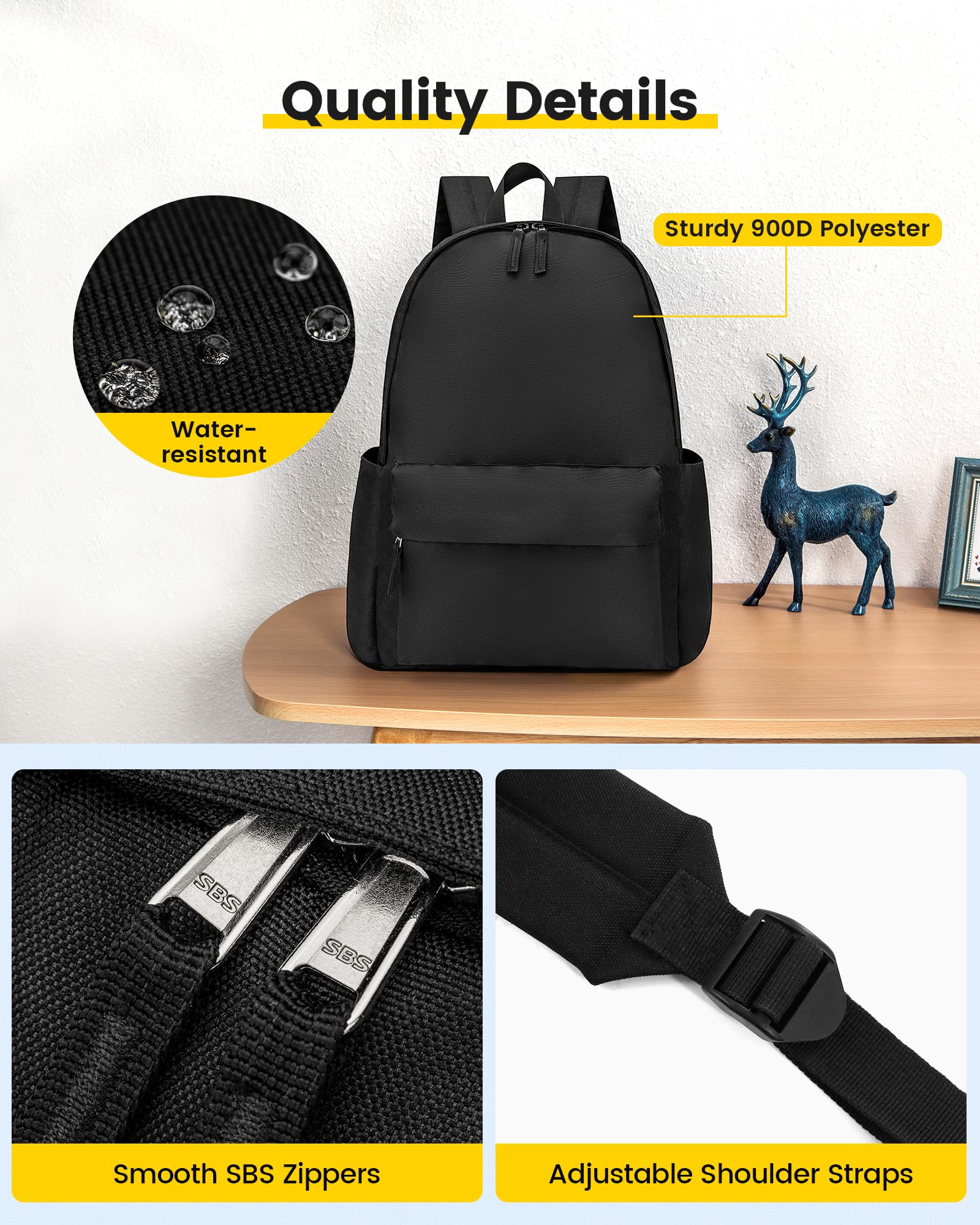 Foto 5 | Mochila Vorspack Basic Bookbag Negra 17.5 L - Venta Internacional