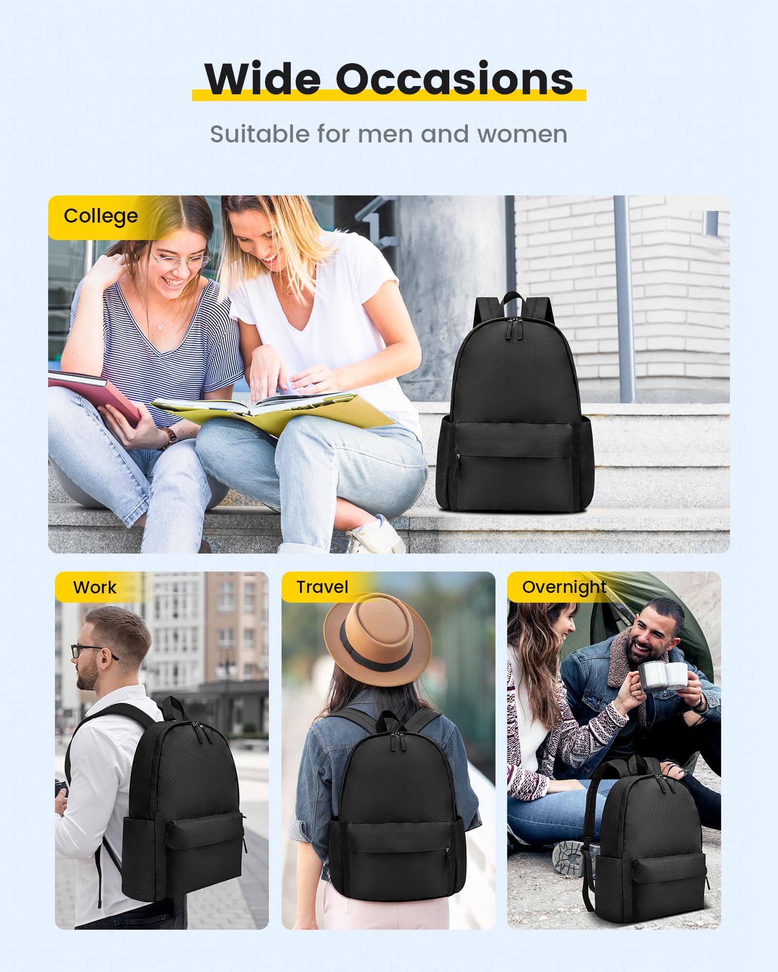 Foto 7 pulgar | Mochila Vorspack Basic Bookbag Negra 17.5 L - Venta Internacional