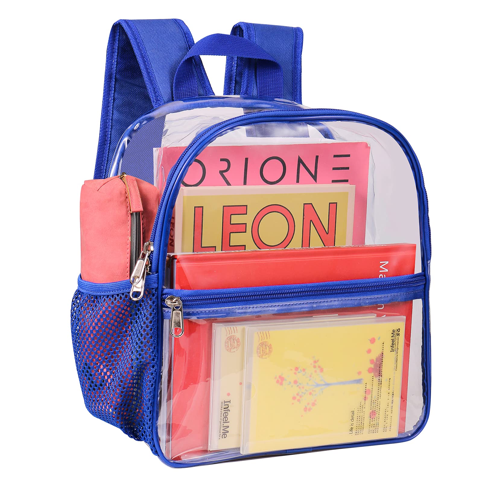 Foto 3 pulgar | Mochila Uspeclare Clear Stadium Approved 30x15x30 Cm Azul - Venta Internacional