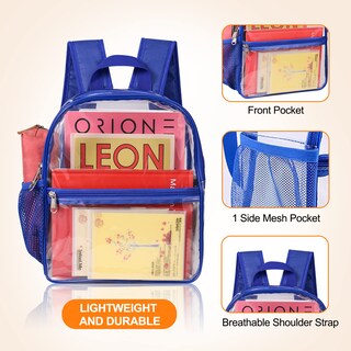 Foto 6 | Mochila Uspeclare Clear Stadium Approved 30x15x30 Cm Azul - Venta Internacional