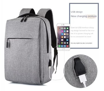 Foto 3 | Mochila Impermeable para Portátil de 39 Litros con Puerto Usb Gris - Venta Internacional
