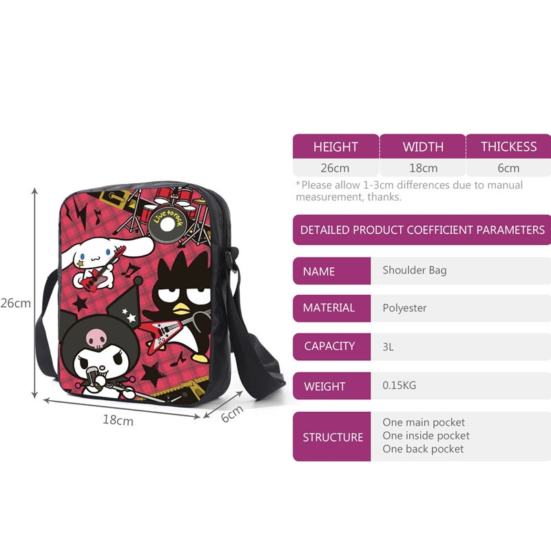 Foto 4 pulgar | Set de Mochilas Kulomi Anime Student 3 Piezas- Venta Internacional