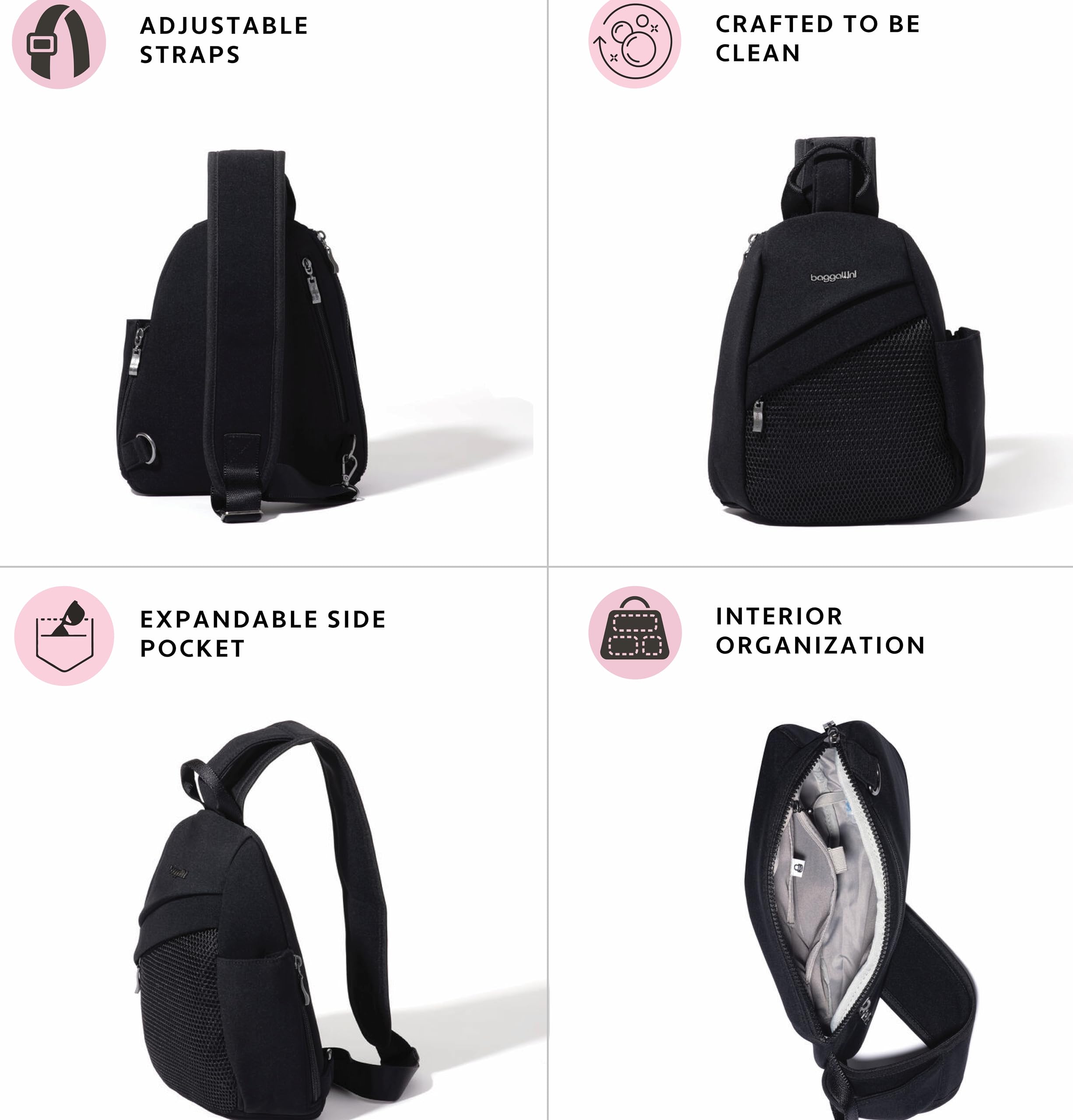 Foto 4 pulgar | Mochila Baggallini Negra-Venta Internacional