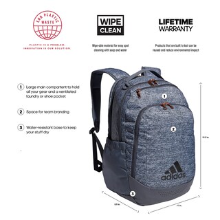 Foto 2 | Mochila Adidas Defender Team Sports Jersey Gris - Venta Internacional