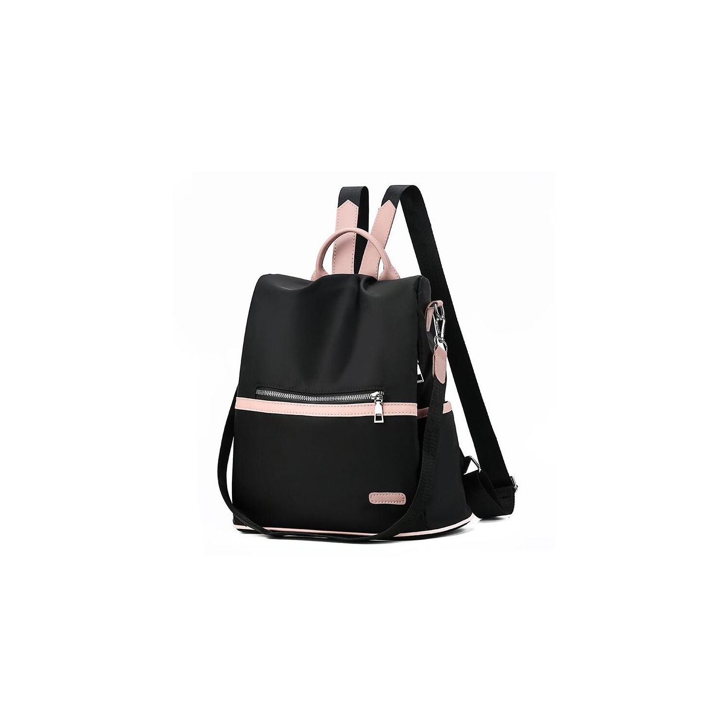 Mochila Impermeable de Nylon Negra para Mujer - Venta Internacional