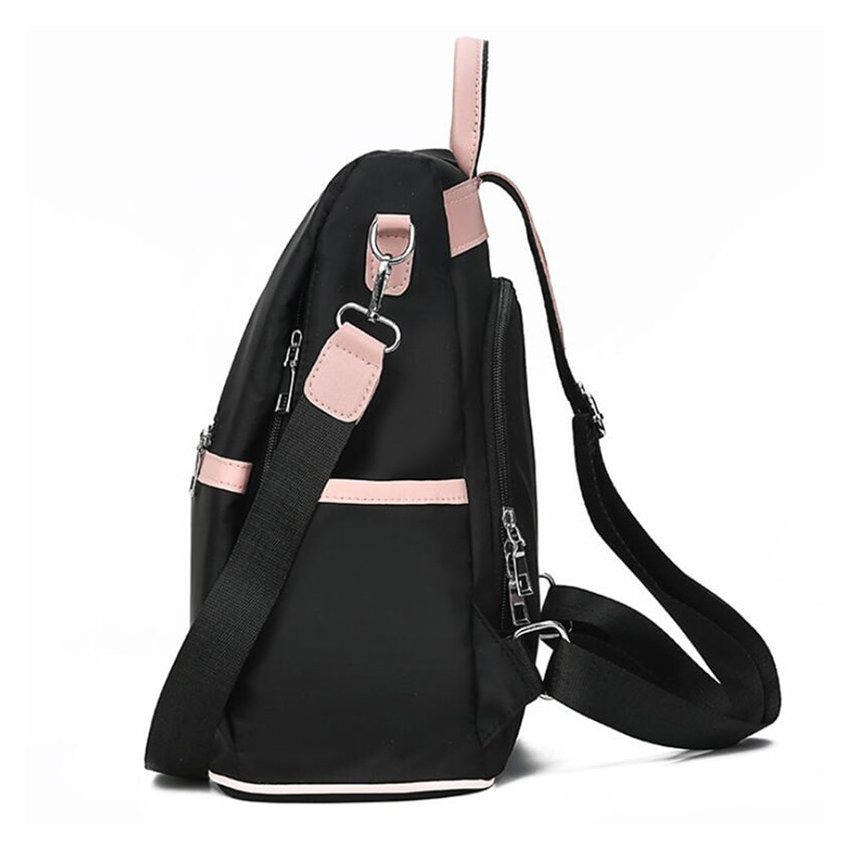 Foto 4 pulgar | Mochila Impermeable de Nylon Negra para Mujer - Venta Internacional