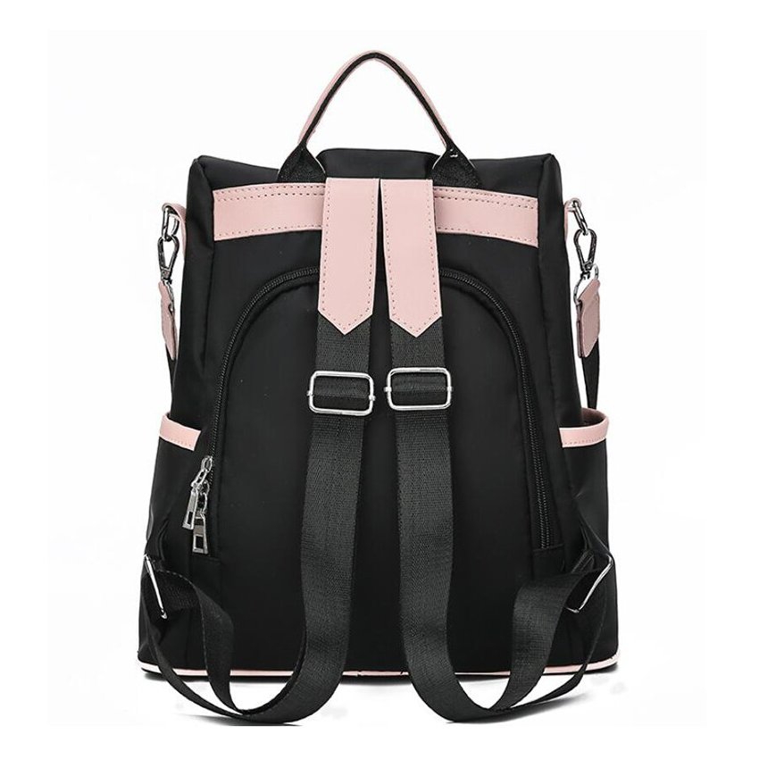Foto 5 pulgar | Mochila Impermeable de Nylon Negra para Mujer - Venta Internacional