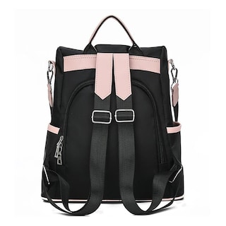 Foto 4 | Mochila Impermeable de Nylon Negra para Mujer - Venta Internacional