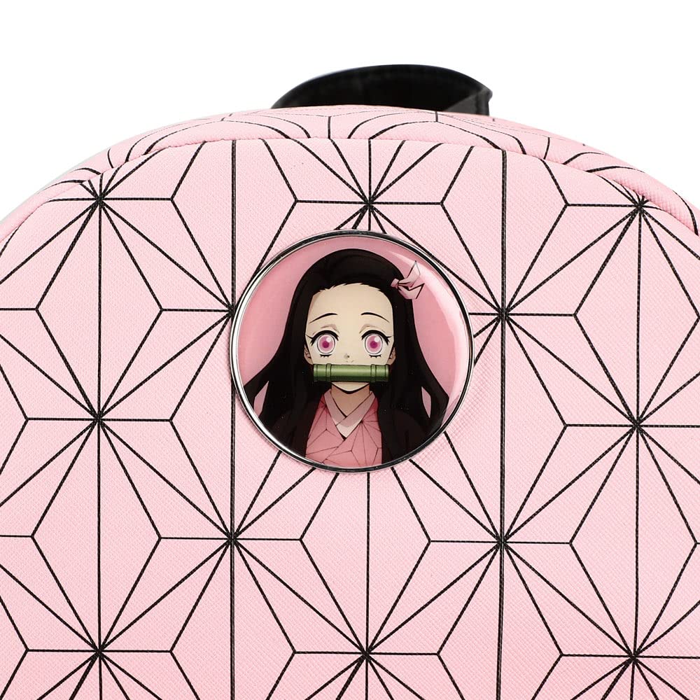 Foto 4 pulgar | Minimochila Bioworld Demon Slayer Nezuko Rosa - Venta Internacional