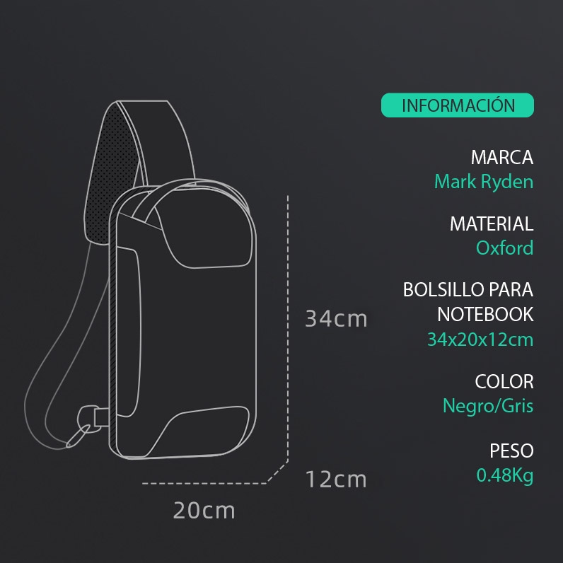 Foto 3 pulgar | Minimochila Bandolera Antirrobo Mark Ryden Viper - Venta Internacional