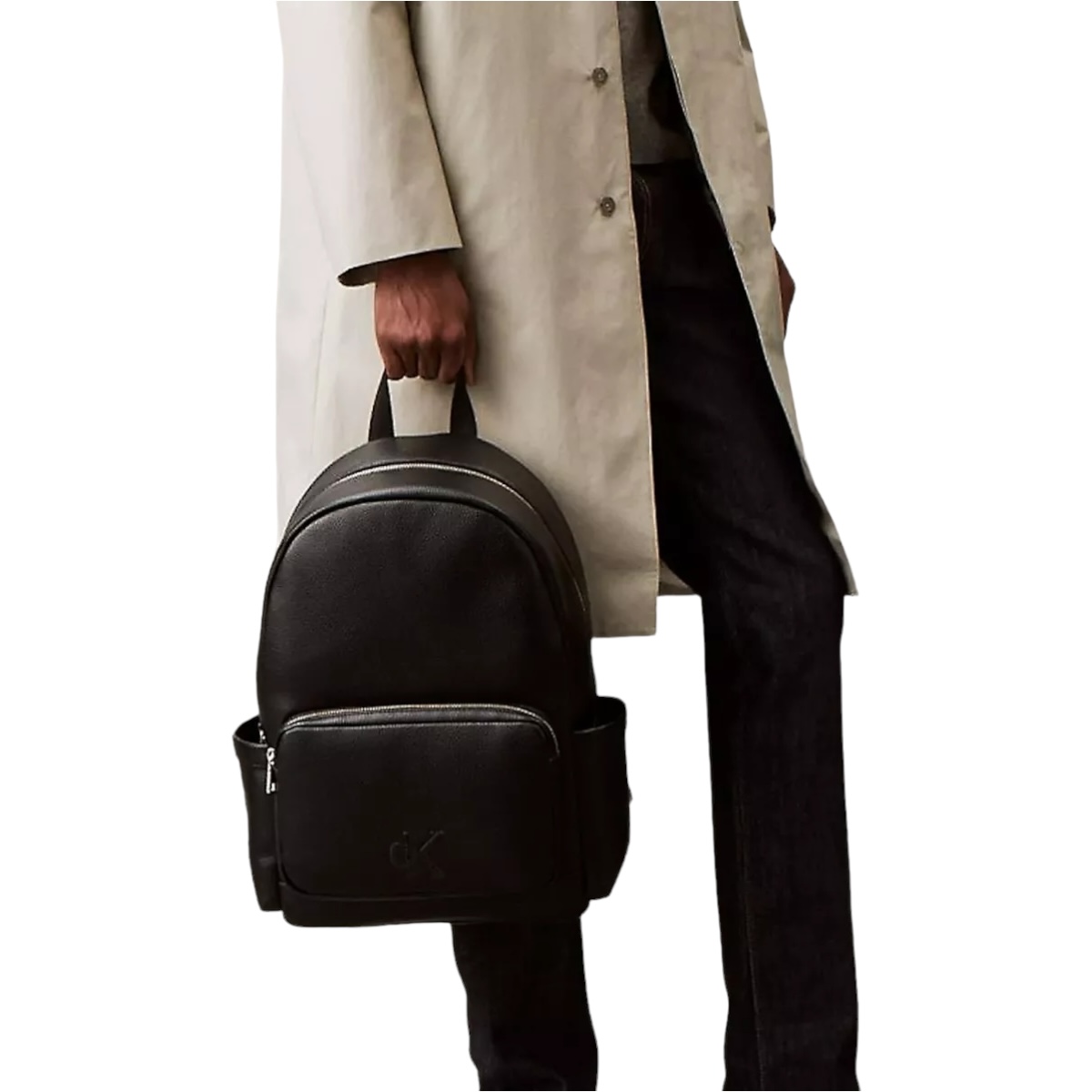 Foto 6 pulgar | Mochila Calvin Klein De Piel Urbana Unisex Color Negro