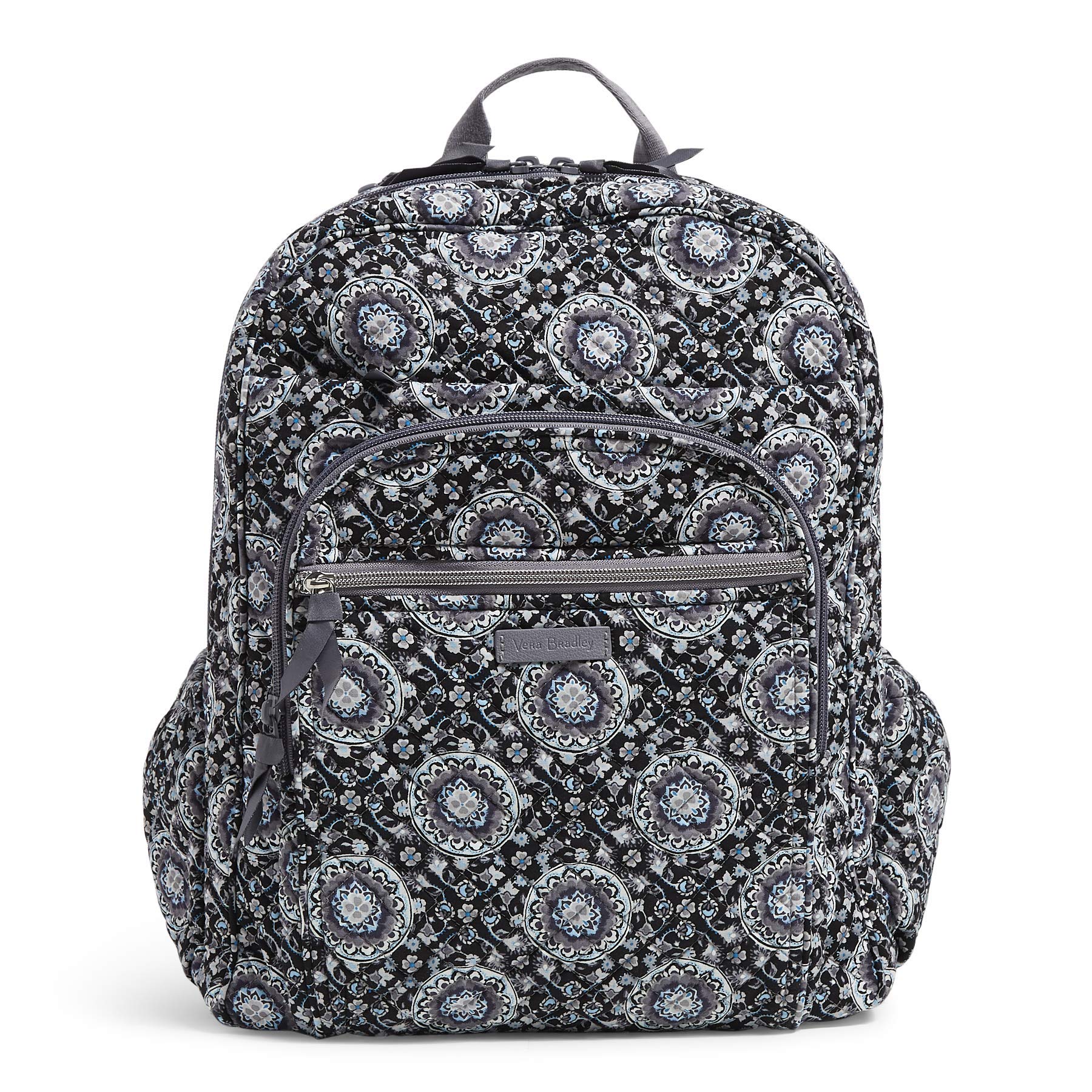 Mochila Vera Bradley Xl Campus Charcoal Medallon Algodón - Venta Internacional