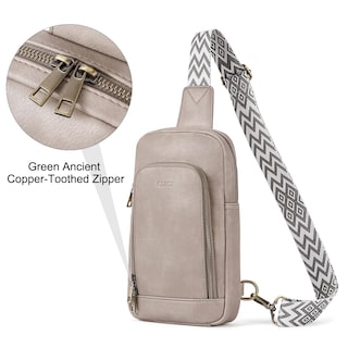 Foto 6 | Bandolera Cluci Sling Mochila de Piel para Mujer - Venta Internacional