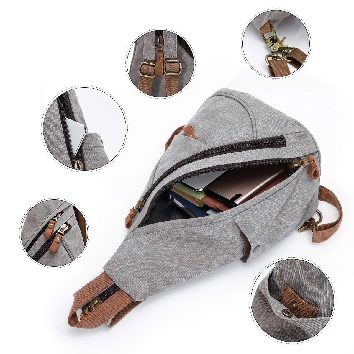 Foto 4 | Bandolera Kl928 Gris Unisex-Venta Internacional