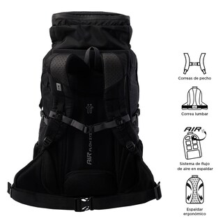 Foto 3 | Mochila De Campismo Totto Summit 45 2310-n01l Negro Negro