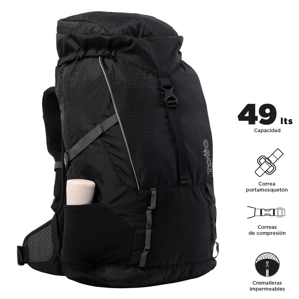 Foto 5 pulgar | Mochila De Campismo Totto Summit 45 2310-n01l Negro Negro