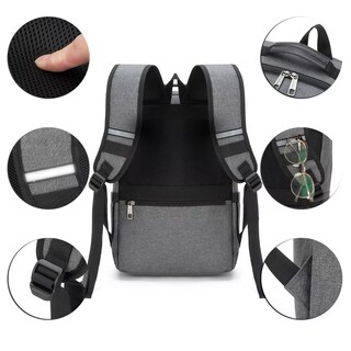 Foto 3 | Mochila Antirrobo Mochila Para Portátil Mochilas De Viaje Gris