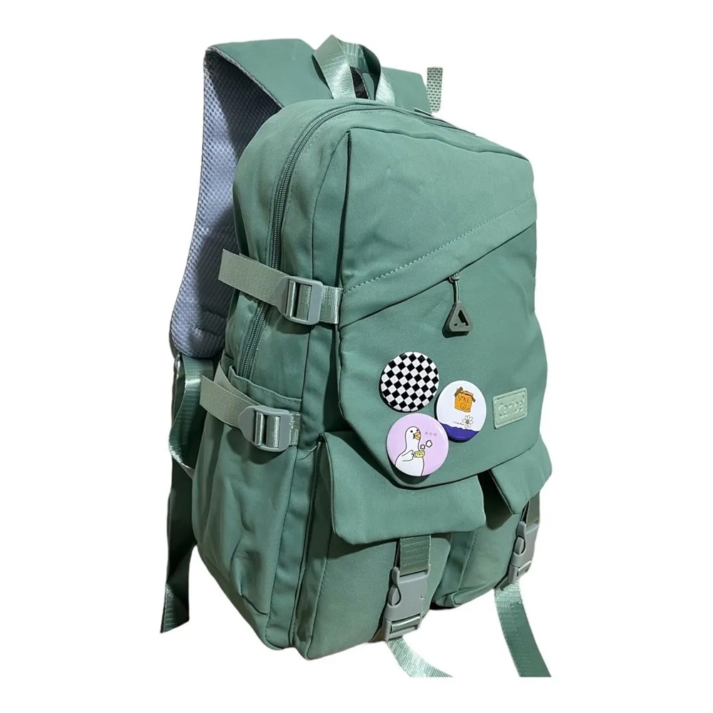 Foto 3 pulgar | Mochila Escolar Impermeable Verde - Venta Internacional