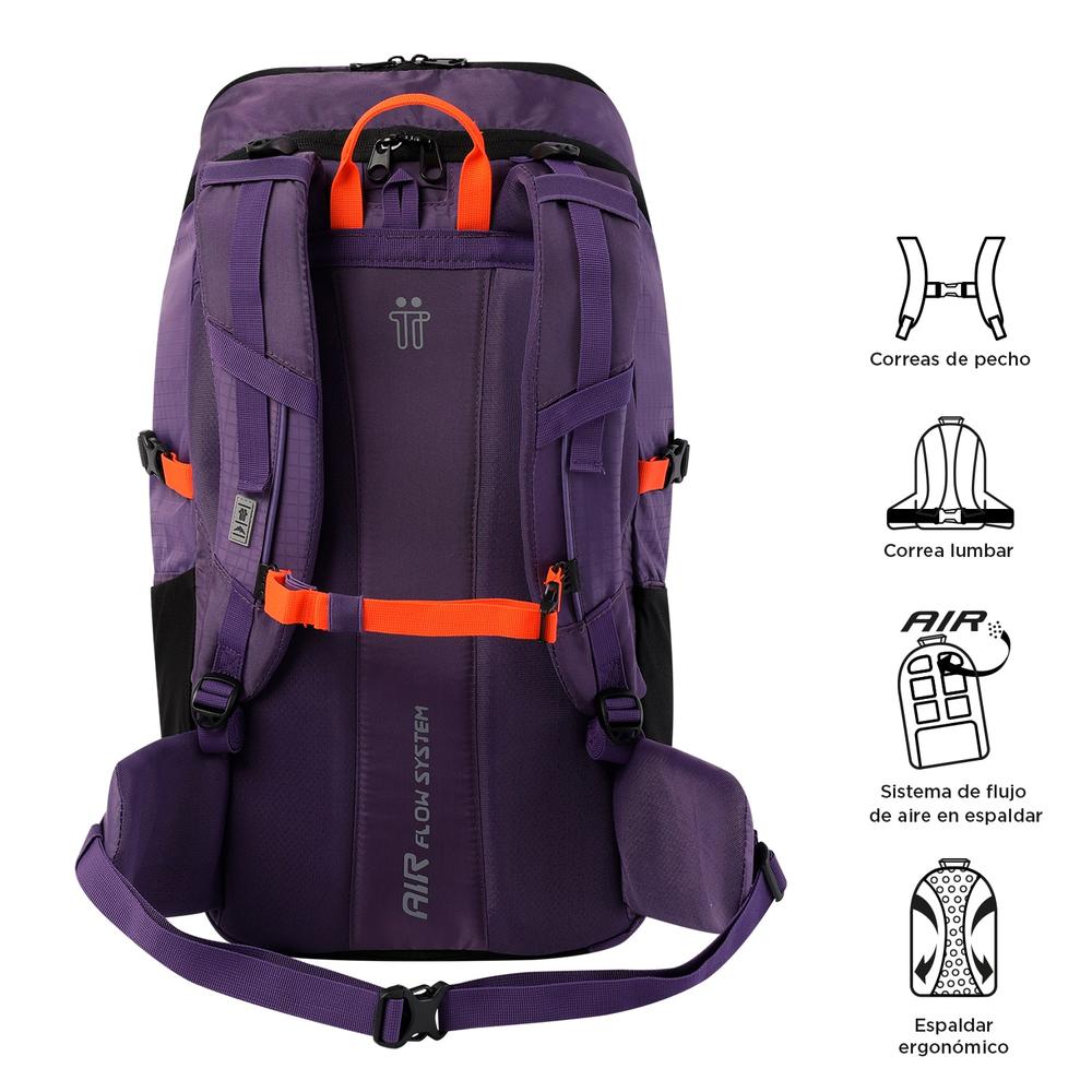 Foto 4 pulgar | Mochila De Campismo Totto Summit 20 2310-m4rl Morado Purpura