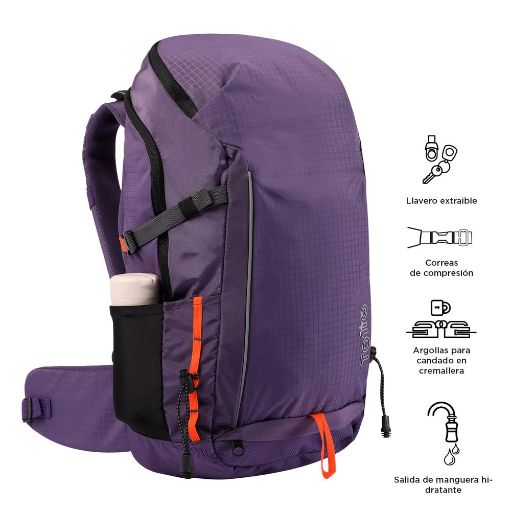 Foto 5 pulgar | Mochila De Campismo Totto Summit 20 2310-m4rl Morado Purpura