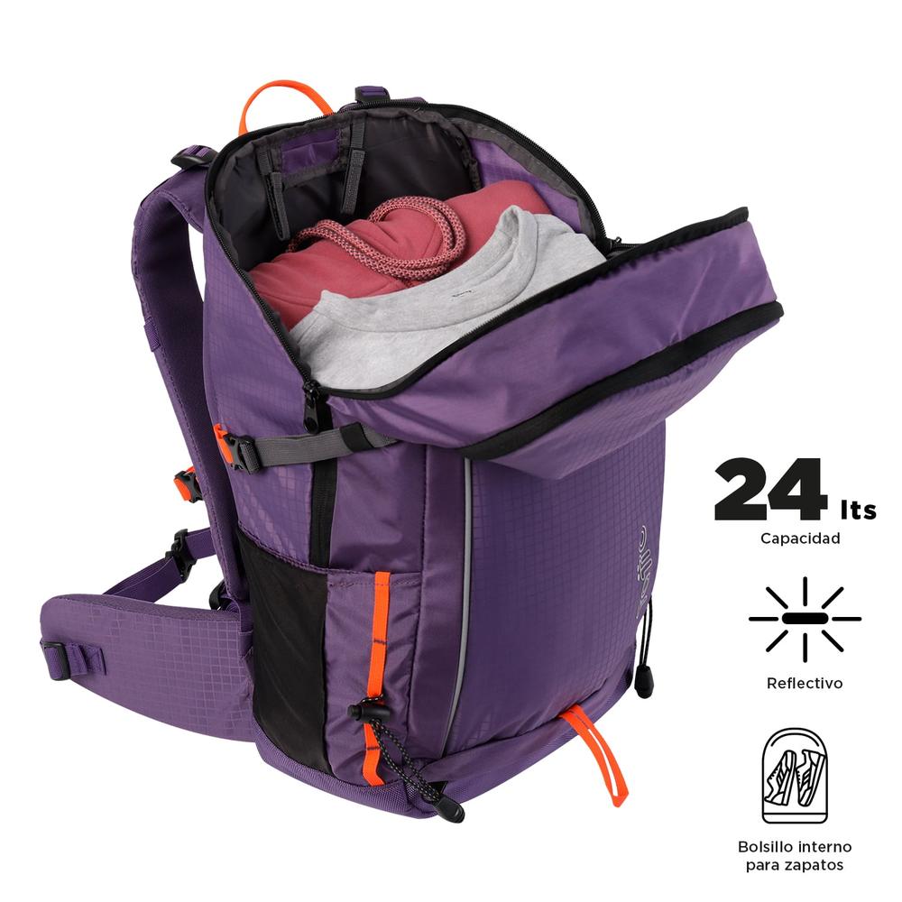 Foto 7 pulgar | Mochila De Campismo Totto Summit 20 2310-m4rl Morado Purpura