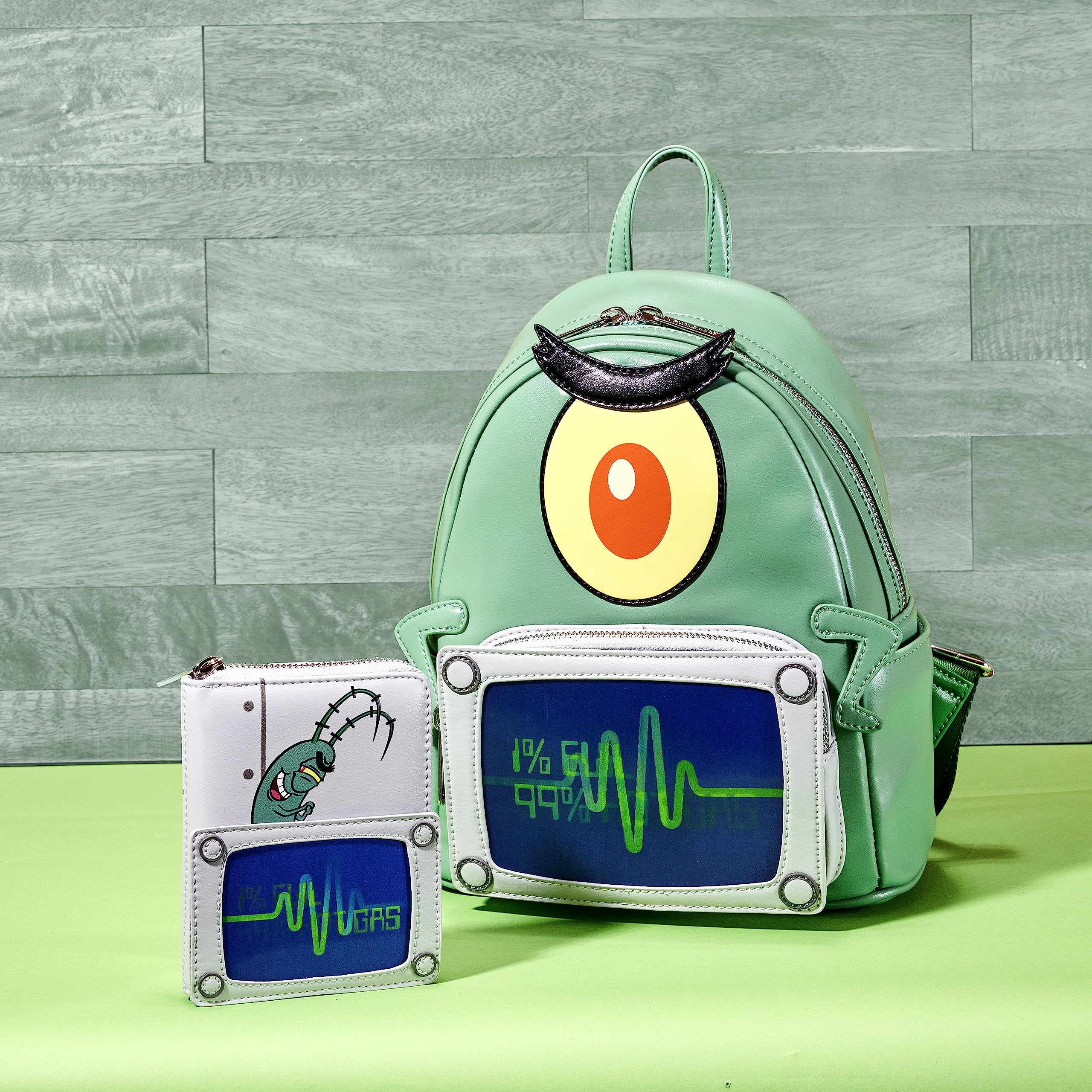 Foto 8 pulgar | Minimochila Loungefly Spongebob Squarepants Plankton Lenticular - Venta Internacional