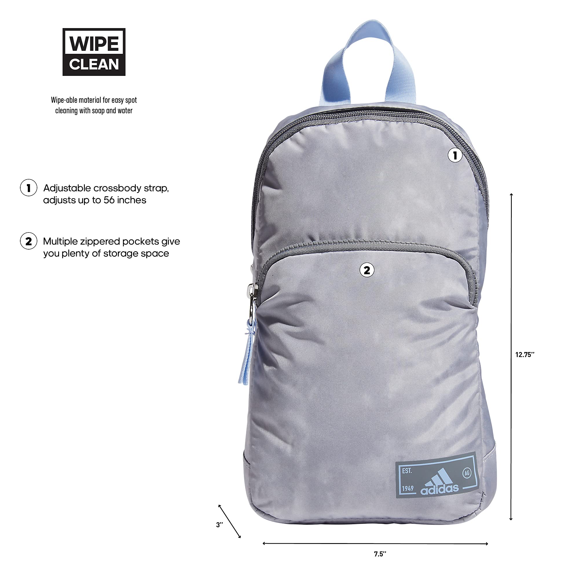 Foto 2 | Mochila Adidas Essentials 2 Gris-Venta Internacional