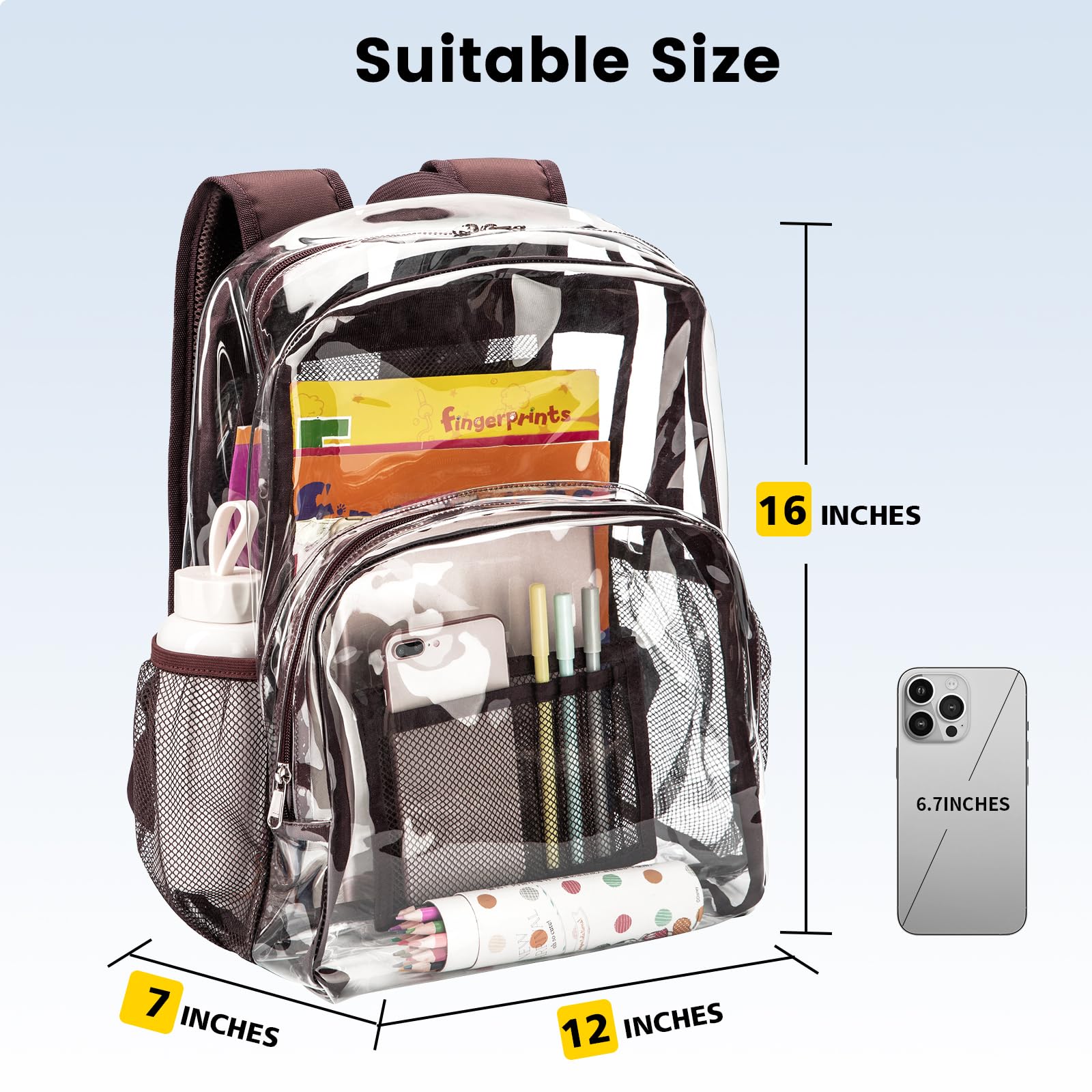 Foto 3 pulgar | Mochila Vorspack de Pvc Transparente - Venta Internacional