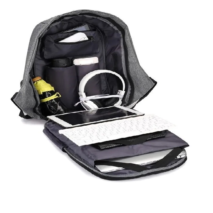 Foto 3 pulgar | Mochila de Seguridad Gris-Venta Internacional