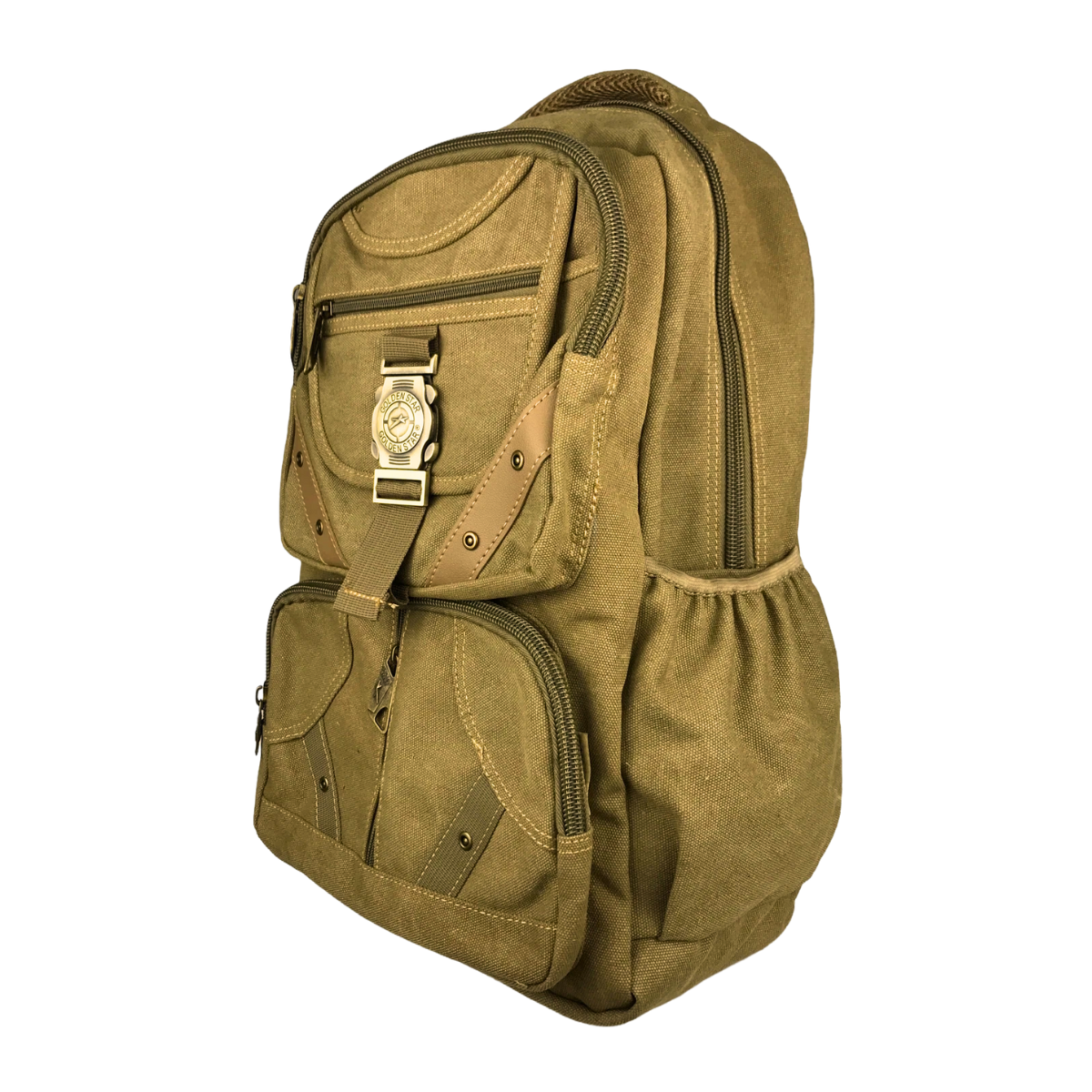 Foto 2 | Mochila Golden Star De Lona Gf-676 Color Café