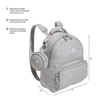 Foto 2 | Mochila Adidas Must Have Mini Festivals Travel Color Gris Talla Única - Venta Internacional