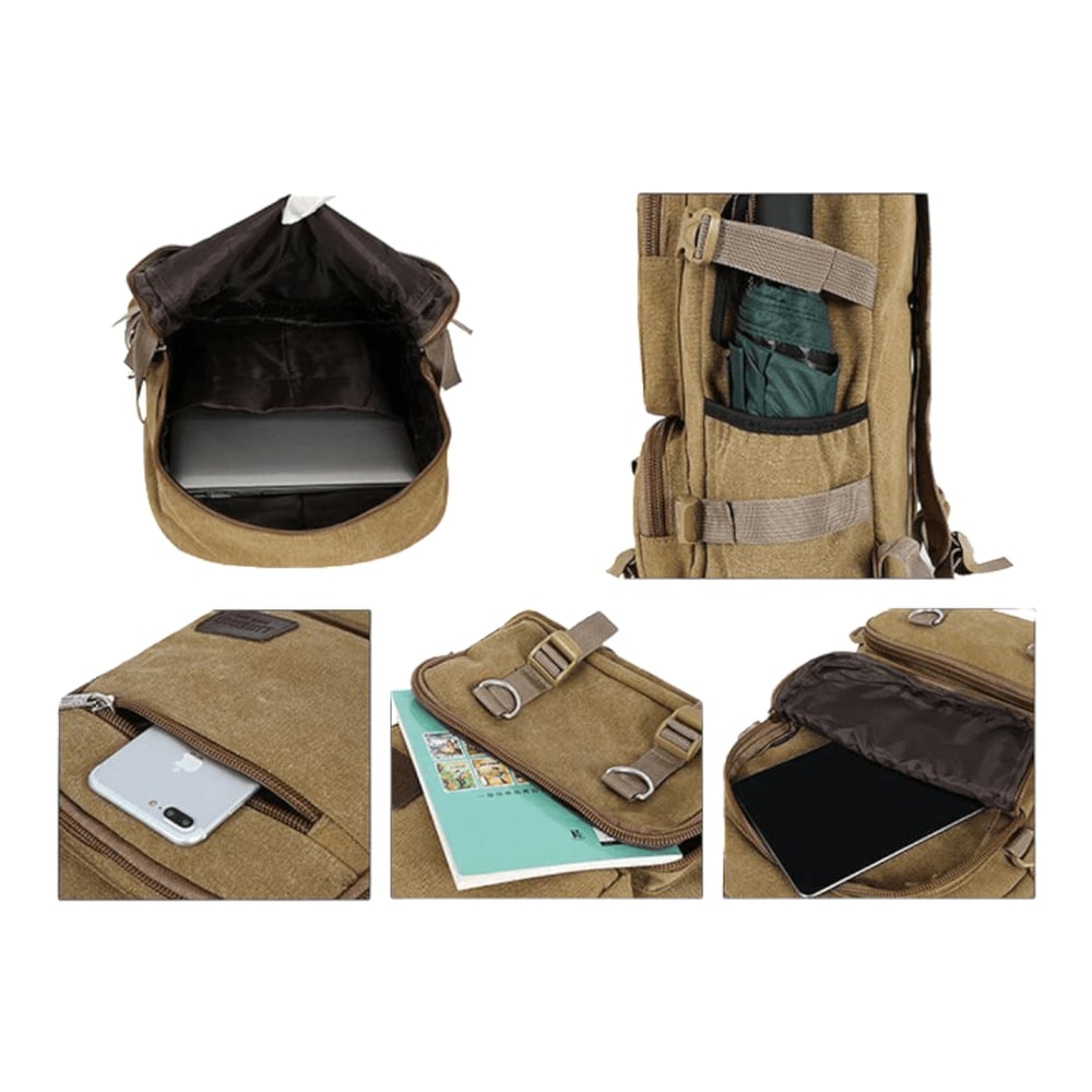 Foto 4 pulgar | Mochila Urban Canvas 20l Impermeable para Viajes y Senderismo - Venta Internacional