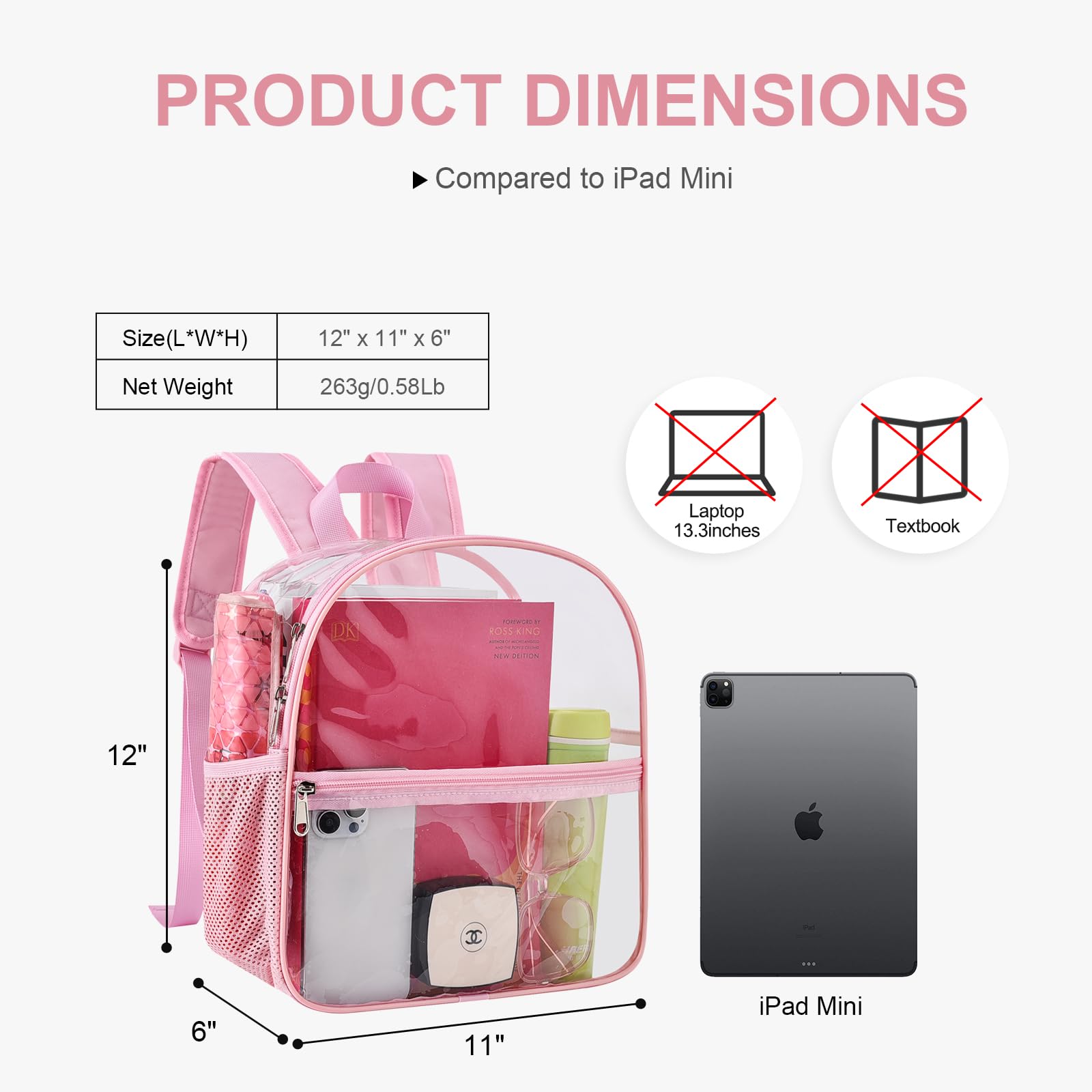 Foto 4 | Mochila Uspeclare Impermeable Rosa - Venta Internacional