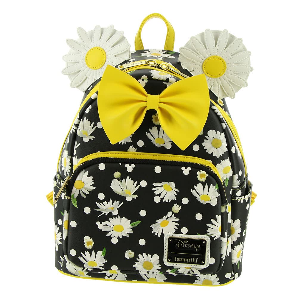Foto 2 pulgar | Mochila Loungefly Minnie Mouse Daisies Mini Negro/blanco/amarillo - Venta Internacional