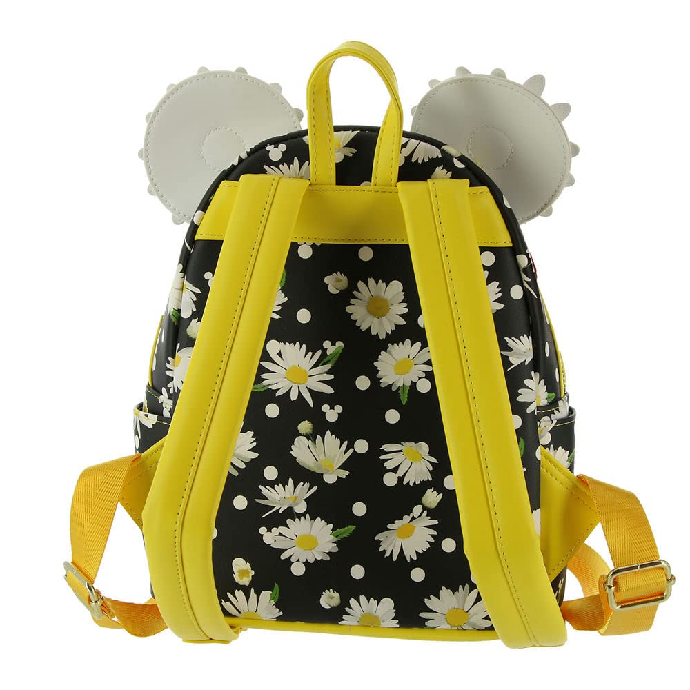 Foto 3 pulgar | Mochila Loungefly Minnie Mouse Daisies Mini Negro/blanco/amarillo - Venta Internacional
