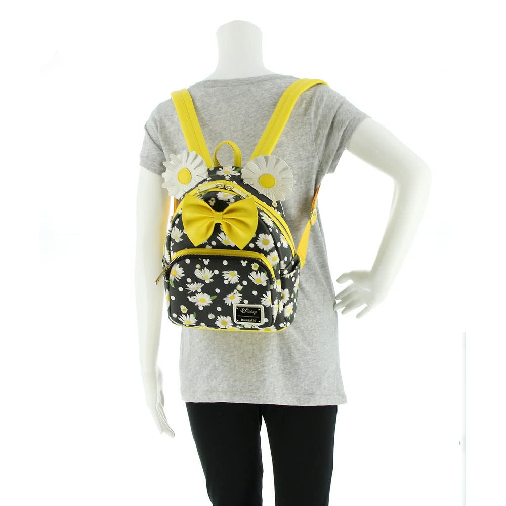 Foto 5 pulgar | Mochila Loungefly Minnie Mouse Daisies Mini Negro/blanco/amarillo - Venta Internacional