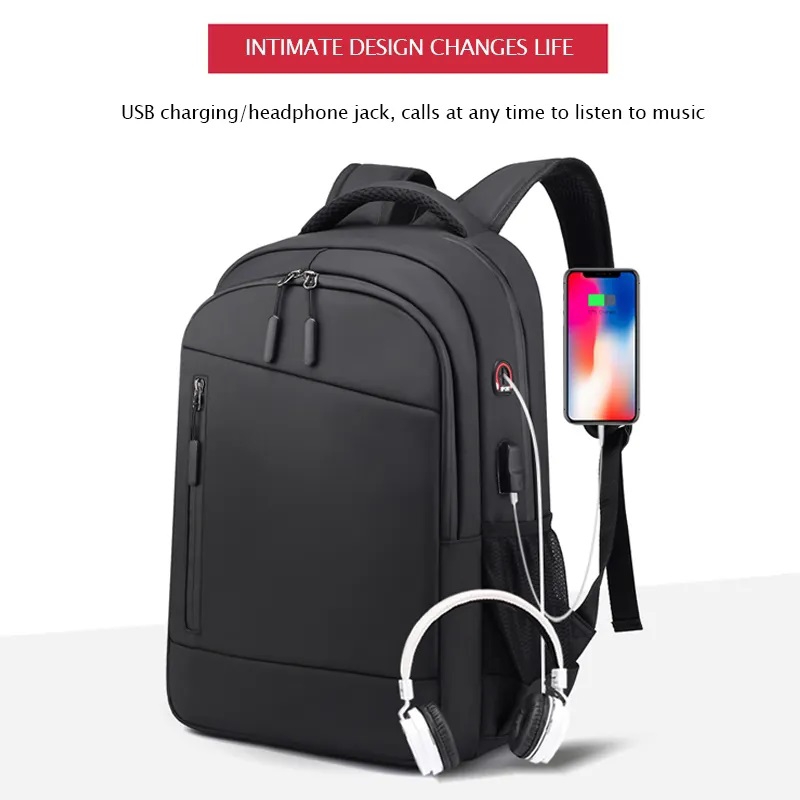 Foto 4 pulgar | Mochila Negra para Laptop-Venta Internacional
